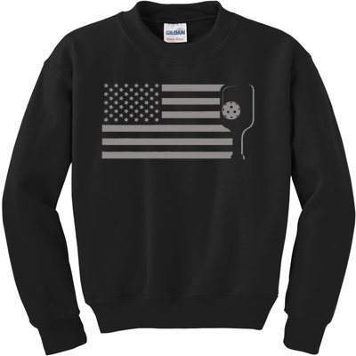 American Flag Pickleball Kids Sweatshirt