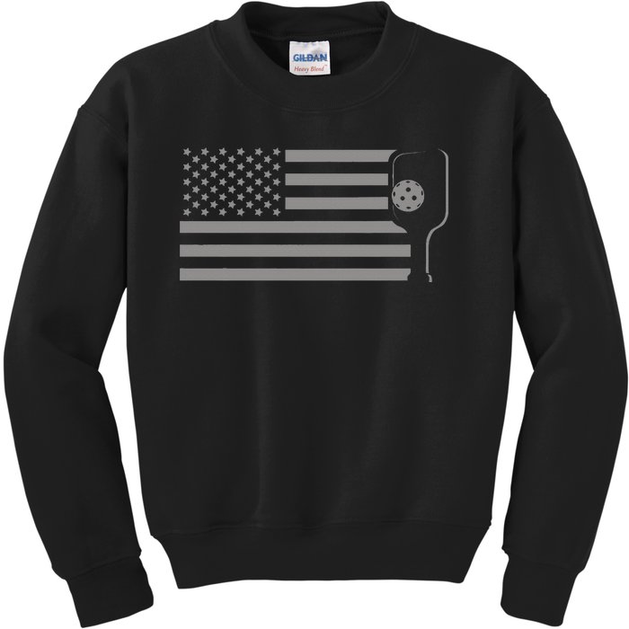 American Flag Pickleball Kids Sweatshirt