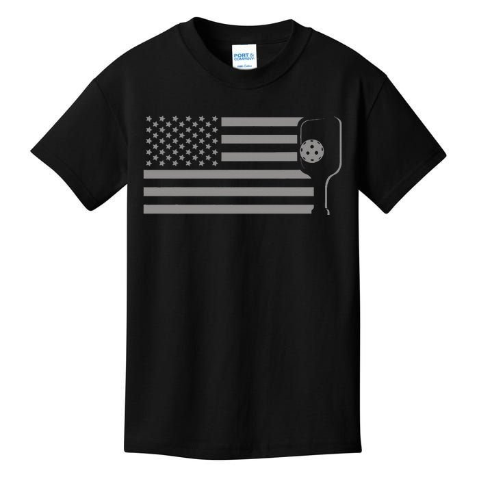 American Flag Pickleball Kids T-Shirt