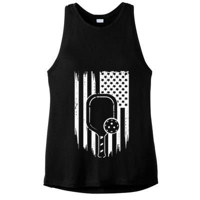 American Flag Pickleball Apparel Pickleball Ladies PosiCharge Tri-Blend Wicking Tank