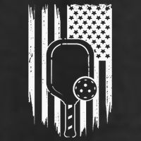 American Flag Pickleball Apparel Pickleball 7 Panel Mesh Trucker Snapback Hat