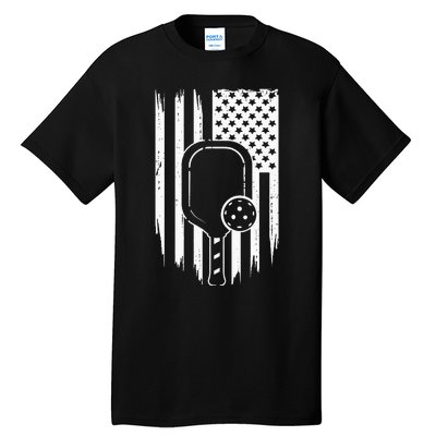 American Flag Pickleball Apparel Pickleball Tall T-Shirt