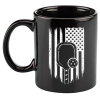 American Flag Pickleball Apparel Pickleball 11oz C Handle Ceramic Mug