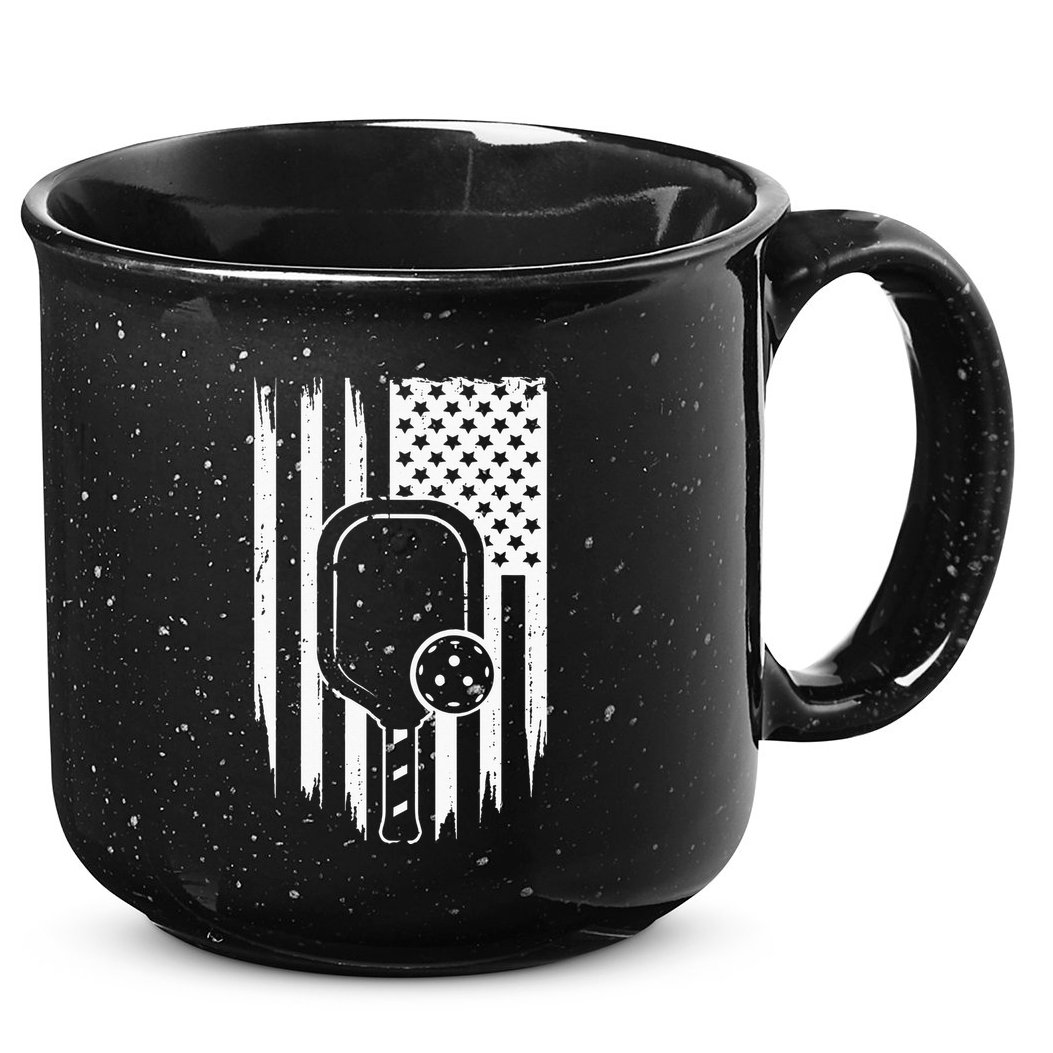 American Flag Pickleball Apparel Pickleball 15oz Campfire Ceramic Mug