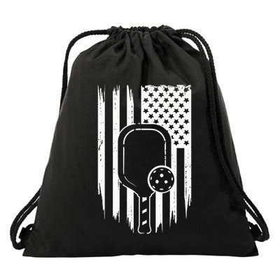 American Flag Pickleball Apparel Pickleball Drawstring Bag
