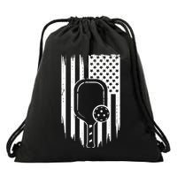 American Flag Pickleball Apparel Pickleball Drawstring Bag