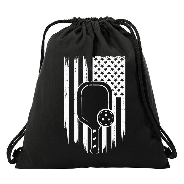 American Flag Pickleball Apparel Pickleball Drawstring Bag