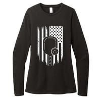 American Flag Pickleball Apparel Pickleball Womens CVC Long Sleeve Shirt