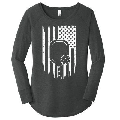 American Flag Pickleball Apparel Pickleball Women's Perfect Tri Tunic Long Sleeve Shirt