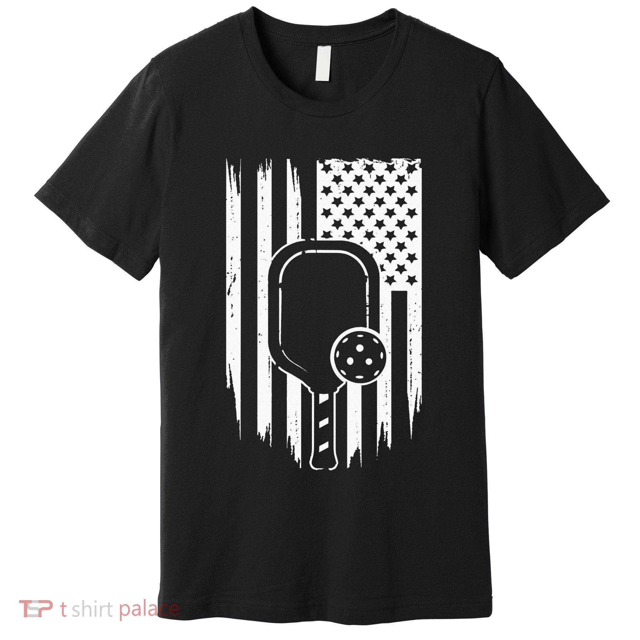 American Flag Pickleball Apparel Pickleball Premium T-Shirt