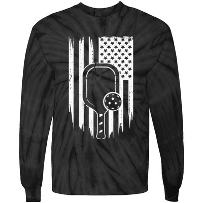 American Flag Pickleball Apparel Pickleball Tie-Dye Long Sleeve Shirt