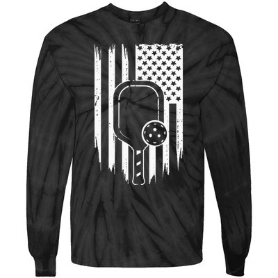 American Flag Pickleball Apparel Pickleball Tie-Dye Long Sleeve Shirt