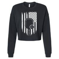 American Flag Pickleball Apparel Pickleball Cropped Pullover Crew