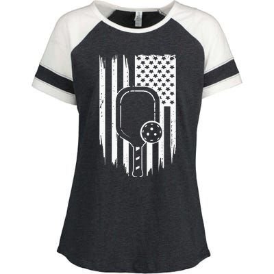 American Flag Pickleball Apparel Pickleball Enza Ladies Jersey Colorblock Tee