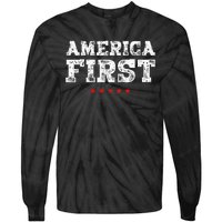 America First Protrump Tie-Dye Long Sleeve Shirt