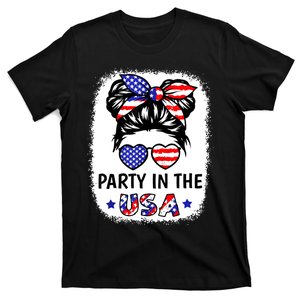 American Flag Party In Usa 4th July Patriotic Teen Girl T-Shirt