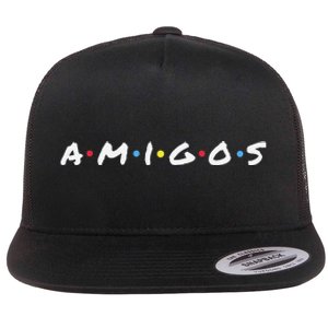 Amigos Fun Pop Culture Friends Humor Cute and Trendy TV Flat Bill Trucker Hat