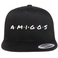 Amigos Fun Pop Culture Friends Humor Cute and Trendy TV Flat Bill Trucker Hat