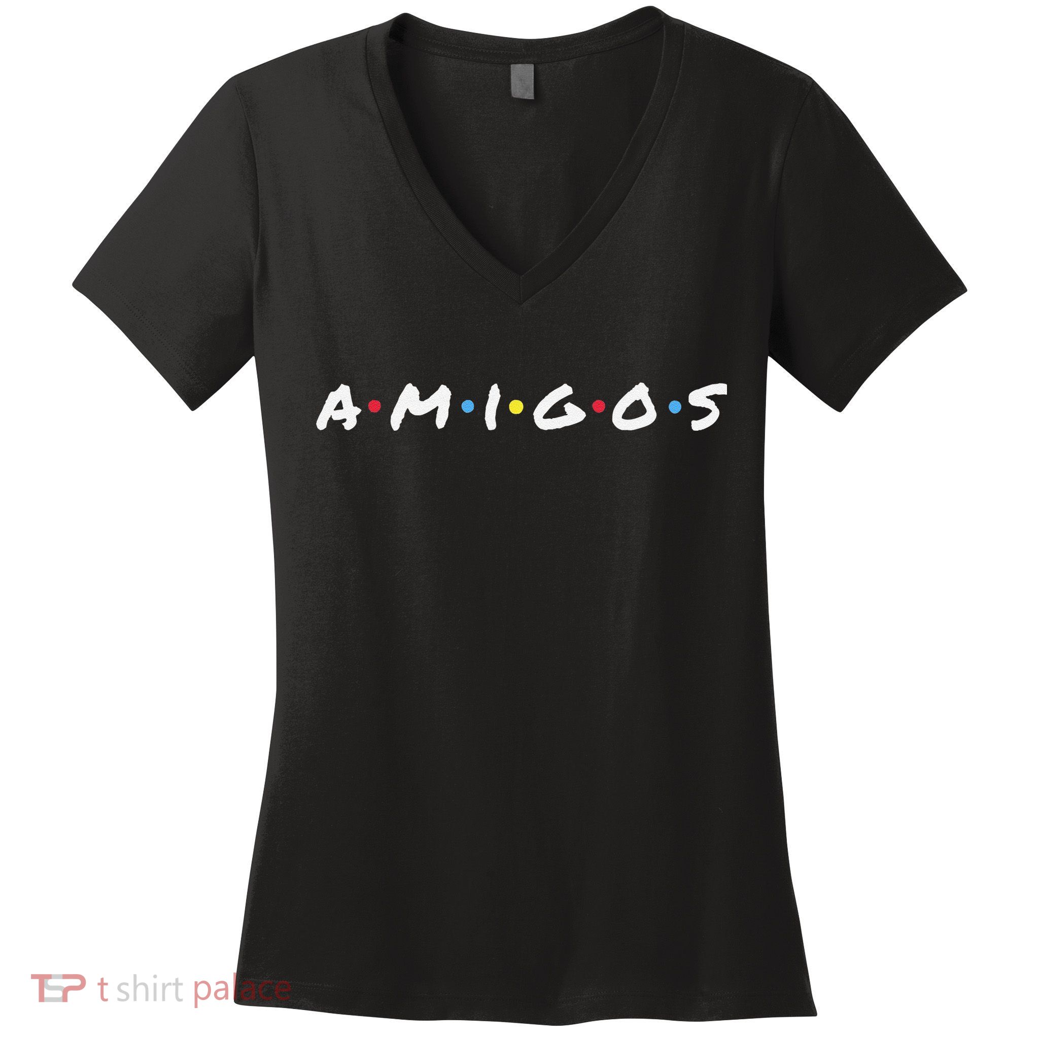 Amigos Fun Pop Culture Friends Humor Cute and Trendy TV Women's V-Neck T-Shirt