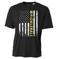 American Flag Pickleball For Pickleball Lovers Cooling Performance Crew T-Shirt