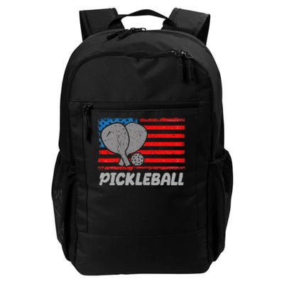 American Flag Pickleball Players Pickleball Paddles Daily Commute Backpack