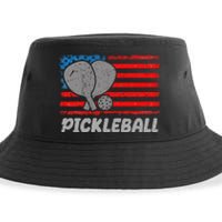 American Flag Pickleball Players Pickleball Paddles Sustainable Bucket Hat