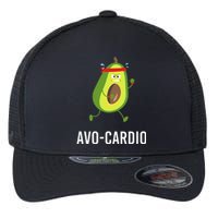 AvoCardio Funny Pun Workout Running Avocado Flexfit Unipanel Trucker Cap