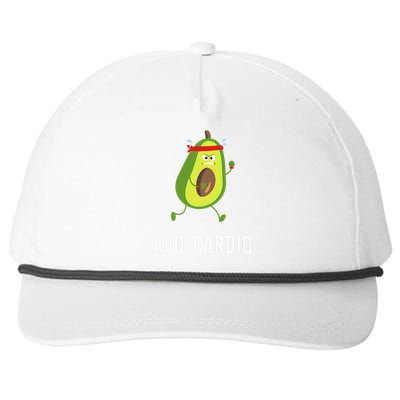 AvoCardio Funny Pun Workout Running Avocado Snapback Five-Panel Rope Hat