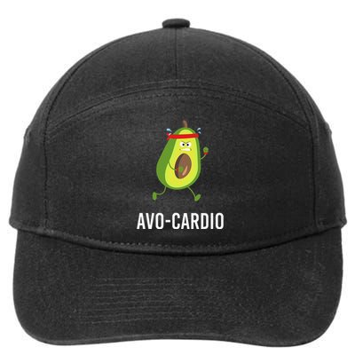 AvoCardio Funny Pun Workout Running Avocado 7-Panel Snapback Hat