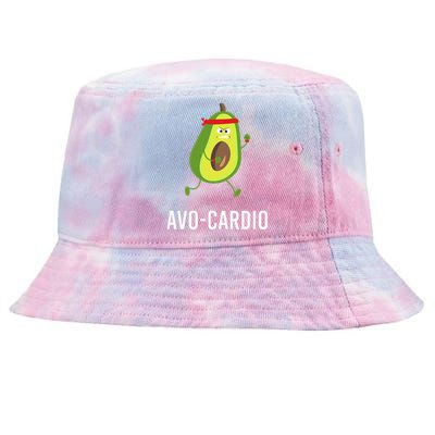 AvoCardio Funny Pun Workout Running Avocado Tie-Dyed Bucket Hat