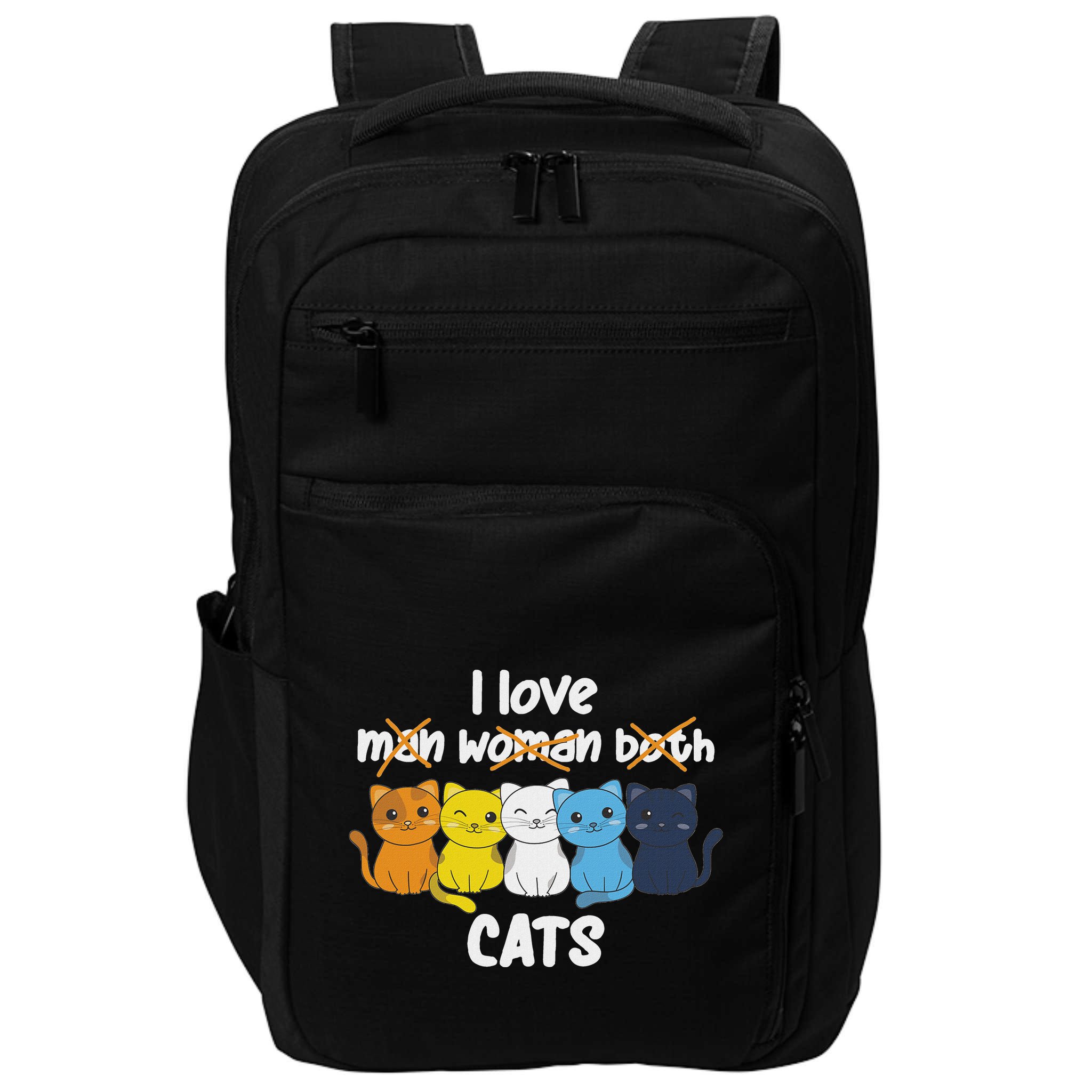 Aroace Flag Pride Lgbtq Cats Cute Aroace Cat Impact Tech Backpack