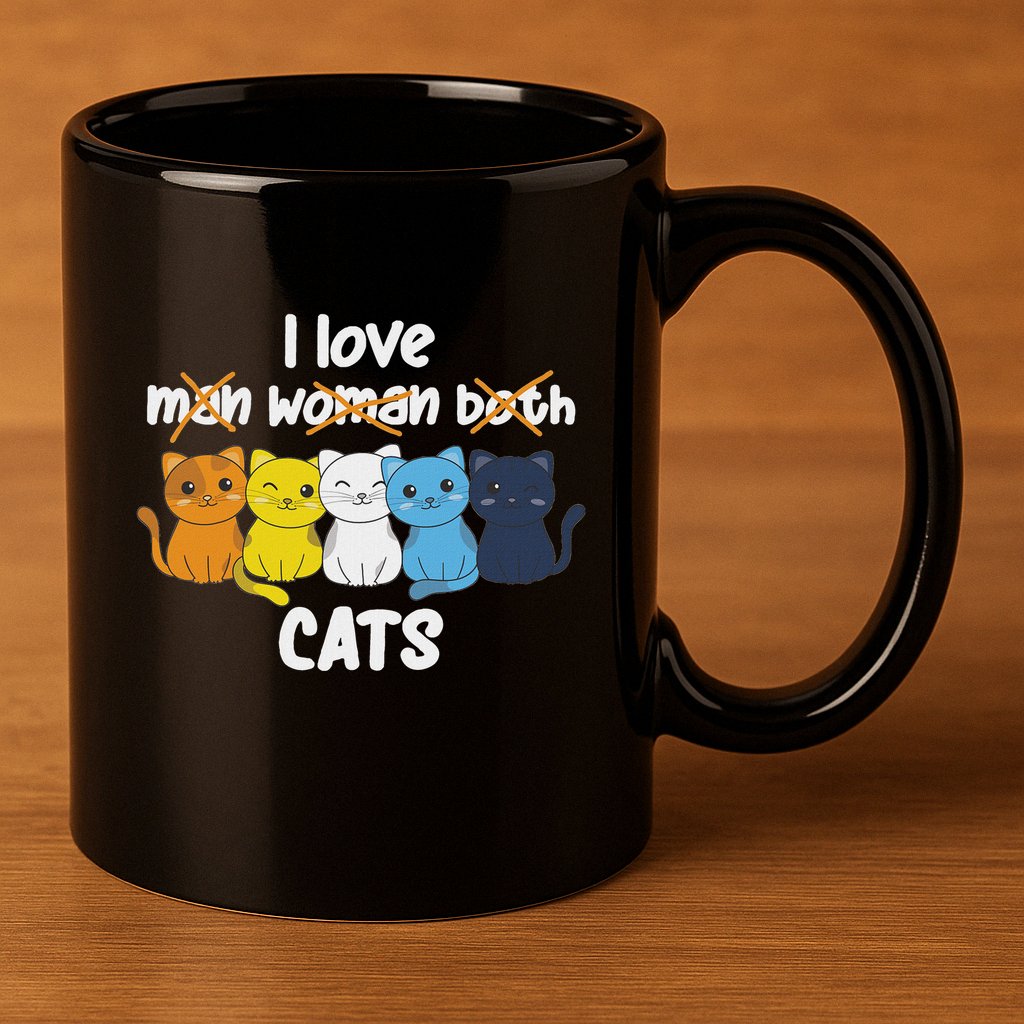 Aroace Flag Pride Lgbtq Cats Cute Aroace Cat 11oz C Handle Ceramic Mug