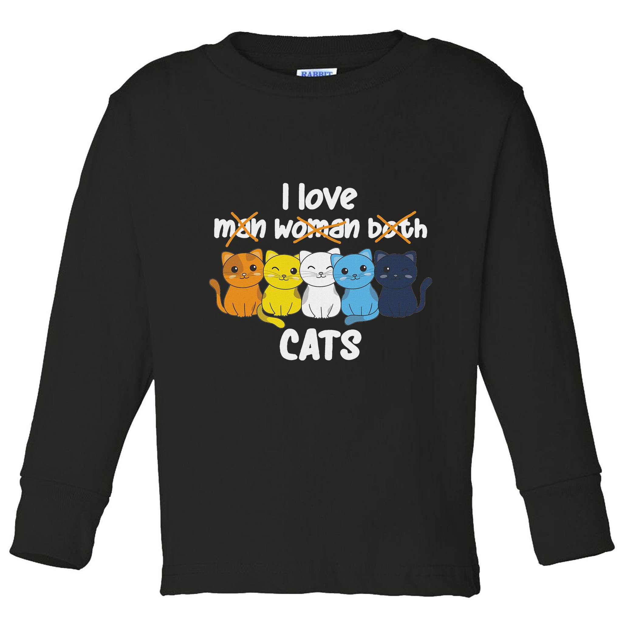 Aroace Flag Pride Lgbtq Cats Cute Aroace Cat Toddler Long Sleeve Shirt