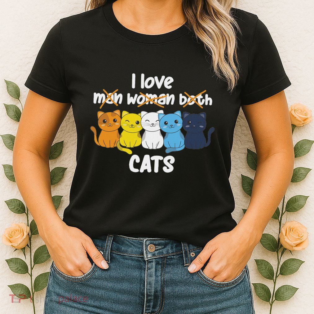 Aroace Flag Pride Lgbtq Cats Cute Aroace Cat Womens T-Shirt