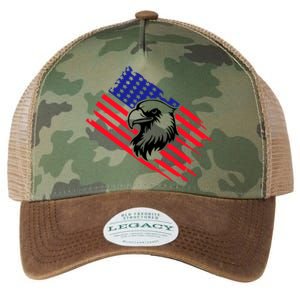 America Flag Patriotic Eagle Legacy Tie Dye Trucker Hat