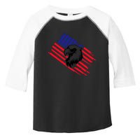 America Flag Patriotic Eagle Toddler Fine Jersey T-Shirt