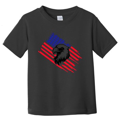 America Flag Patriotic Eagle Toddler T-Shirt