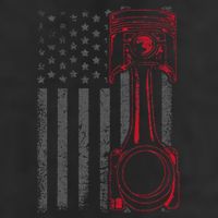 American Flag Piston Funny Muscle Car Mechanic Gift Cool Comfort Performance Bucket Hat