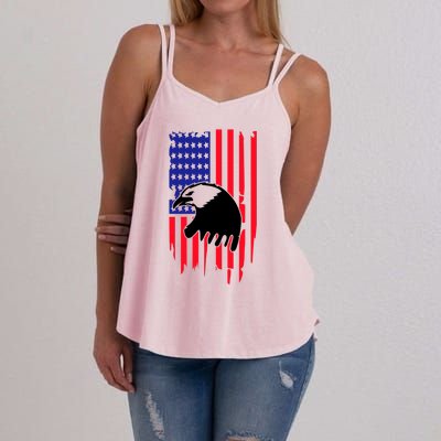 America Flag Patriotic Eagle Women's Strappy Tank