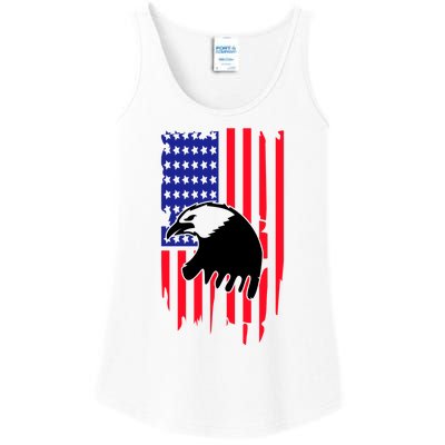 America Flag Patriotic Eagle Ladies Essential Tank