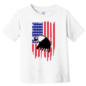 America Flag Patriotic Eagle Toddler T-Shirt