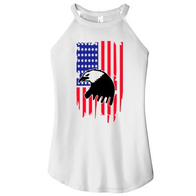 America Flag Patriotic Eagle Women’s Perfect Tri Rocker Tank