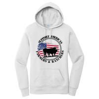 American Flag Patriotic Support American Farmers & Ranchers Women's Pullover Hoodie