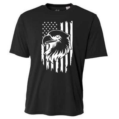 America Flag Patriotic Eagle Cooling Performance Crew T-Shirt