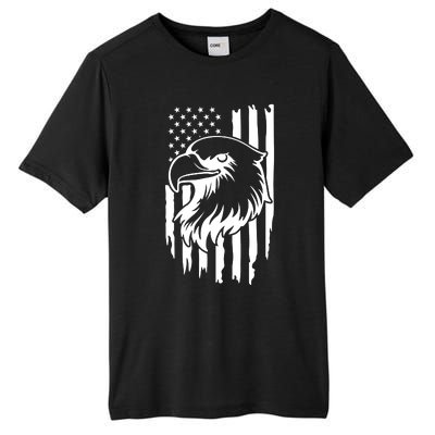 America Flag Patriotic Eagle Tall Fusion ChromaSoft Performance T-Shirt