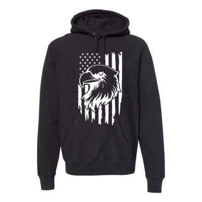 America Flag Patriotic Eagle Premium Hoodie