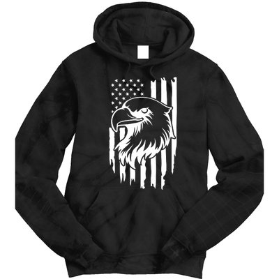 America Flag Patriotic Eagle Tie Dye Hoodie