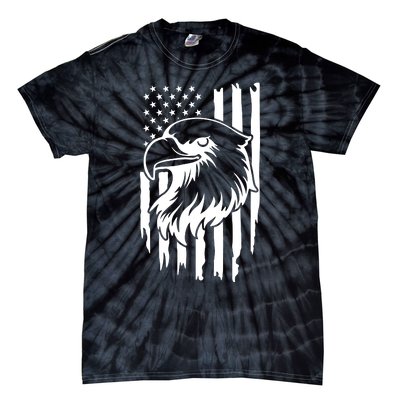 America Flag Patriotic Eagle Tie-Dye T-Shirt