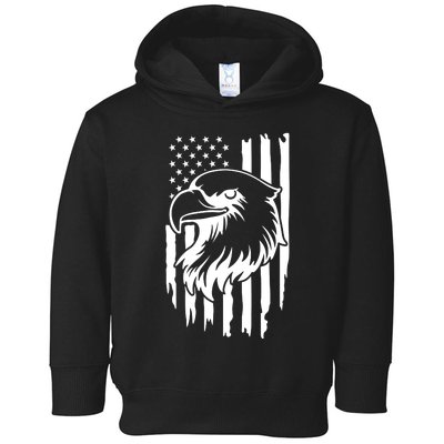 America Flag Patriotic Eagle Toddler Hoodie