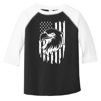 America Flag Patriotic Eagle Toddler Fine Jersey T-Shirt